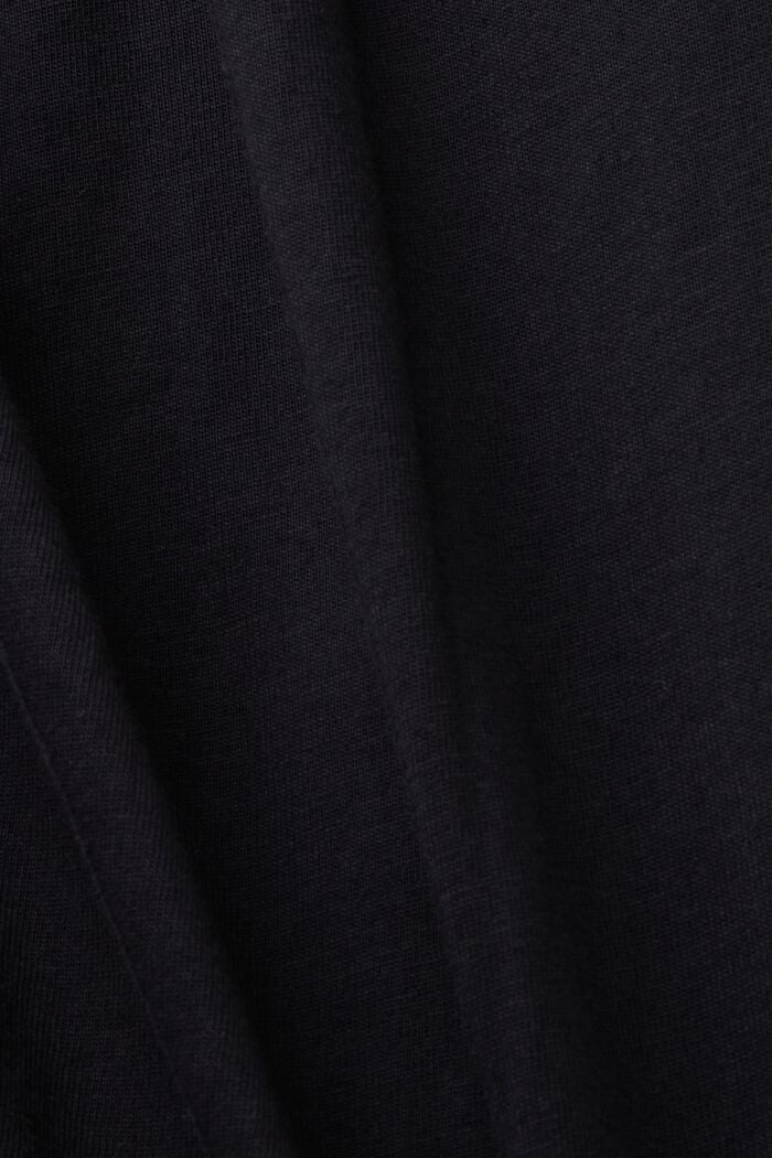 Chemise en jersey, 100 % coton, BLACK, detail image number 4