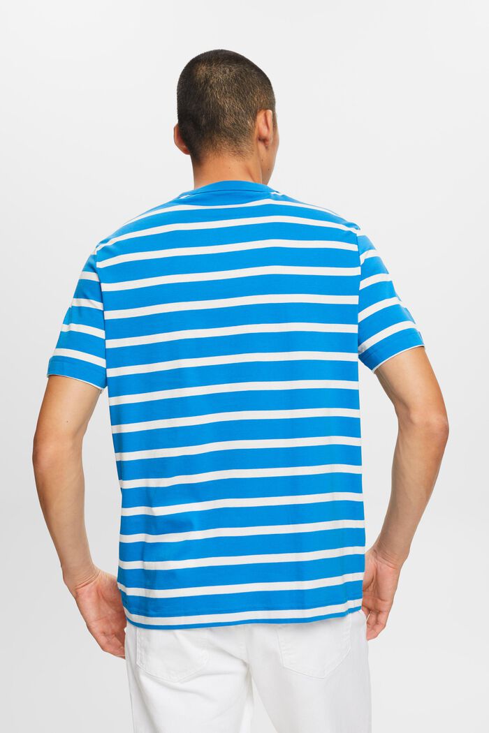 T-shirt rayé en jersey de coton, BLUE, detail image number 3