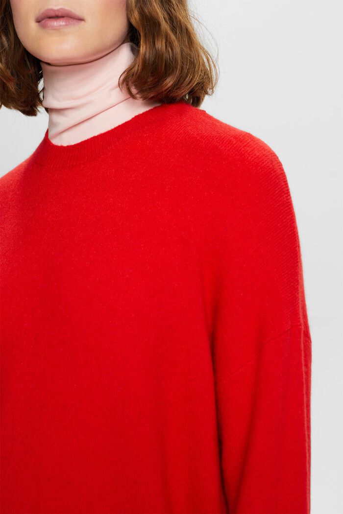 Mini-robe en maille, RED, detail image number 3