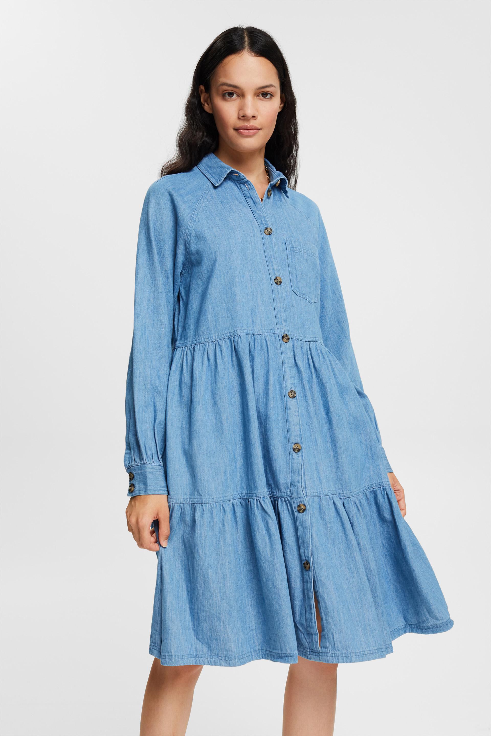Mode Robes Robes en jean Esprit Robe en jean bleu style d\u00e9contract\u00e9 