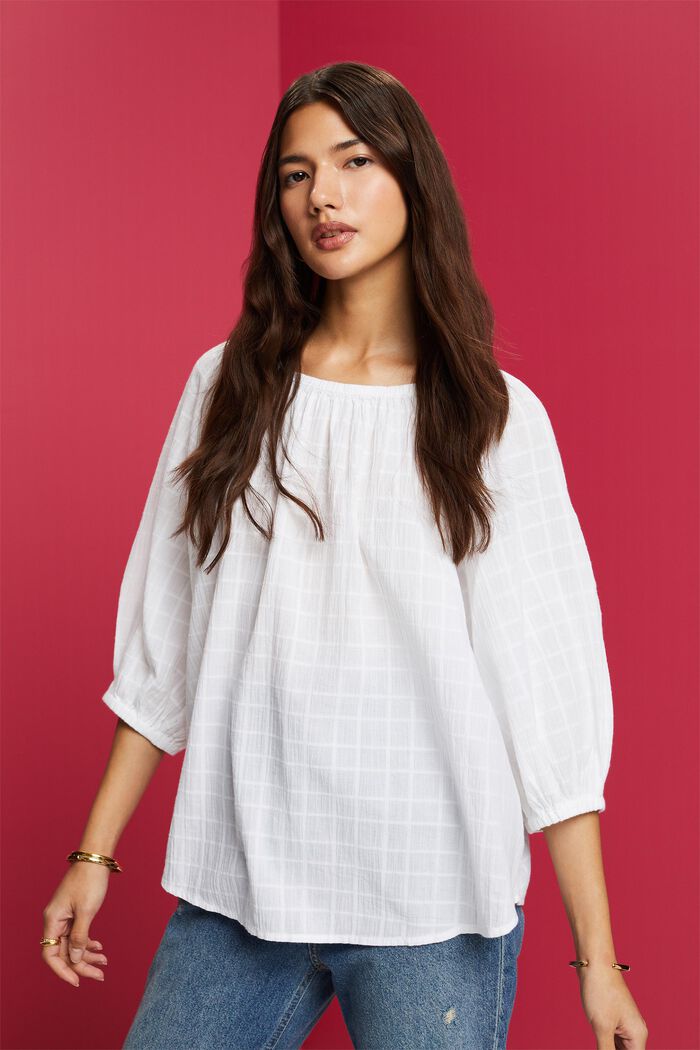 Blouses woven Regular fit, WHITE, detail image number 4