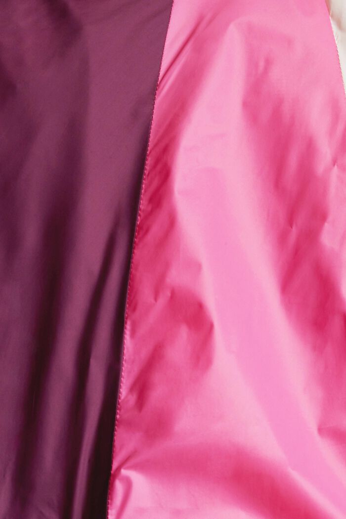 En matière recyclée : la veste au design colour blocking, BORDEAUX RED, detail image number 1