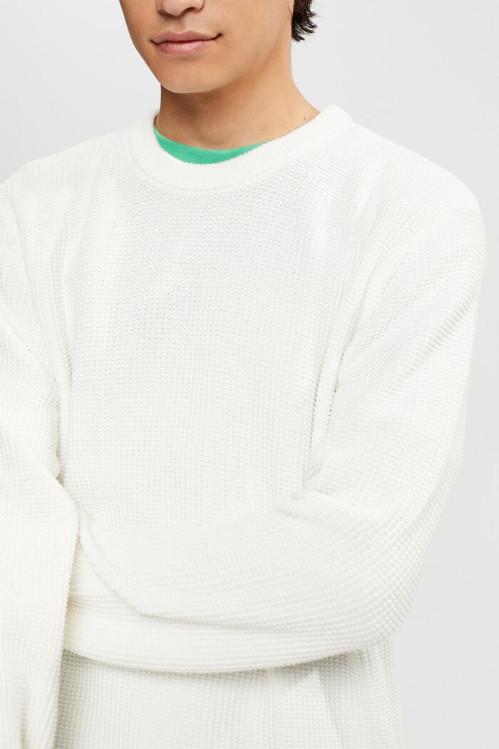 Pull-over en coton, OFF WHITE, detail image number 0