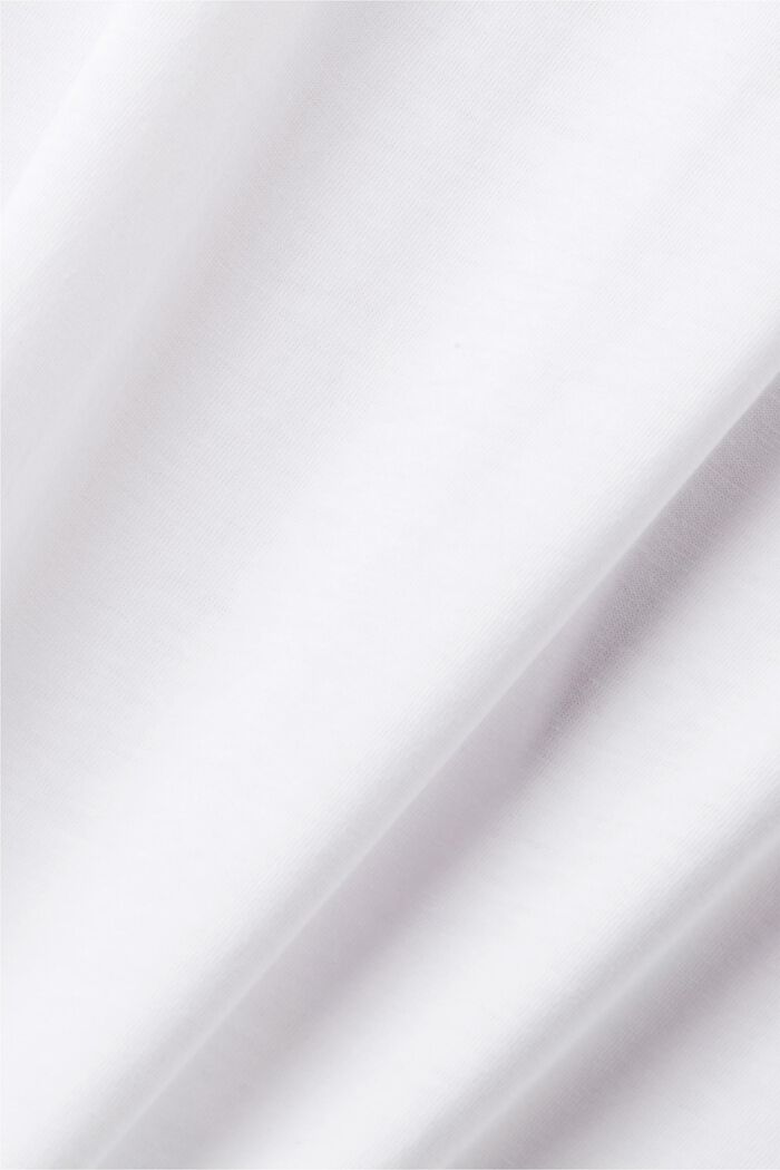 Haut en coton à imprimé, WHITE, detail image number 5