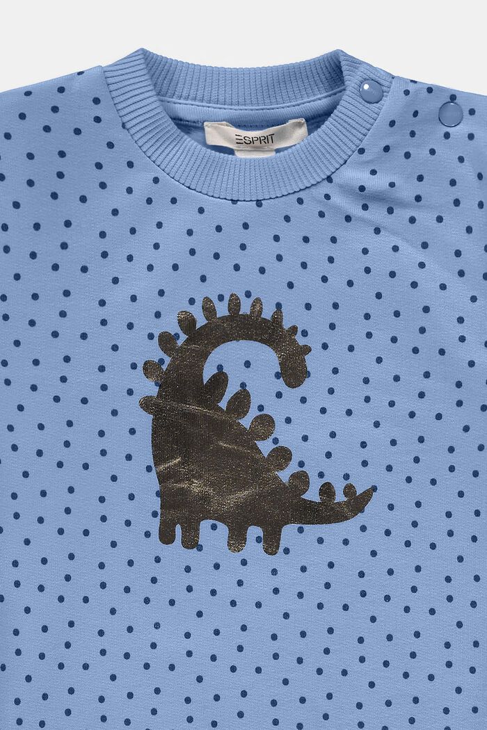 Sweat-shirt à imprimé, coton biologique, BRIGHT BLUE, detail image number 2