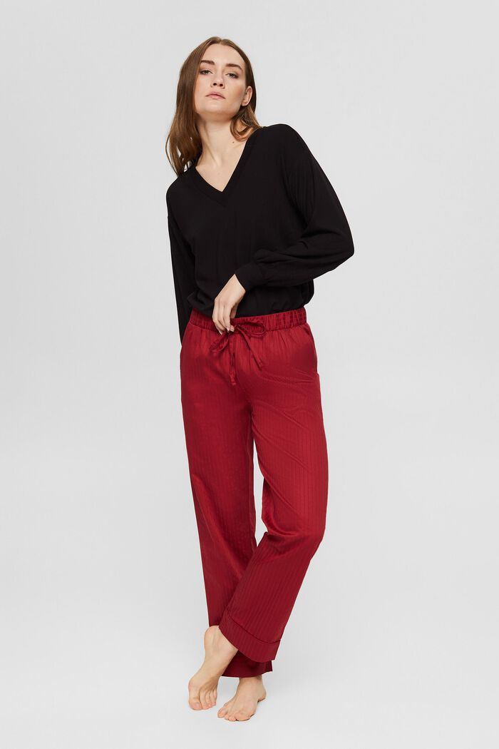 Pantalon de pyjama 100 % coton, CHERRY RED, detail image number 1