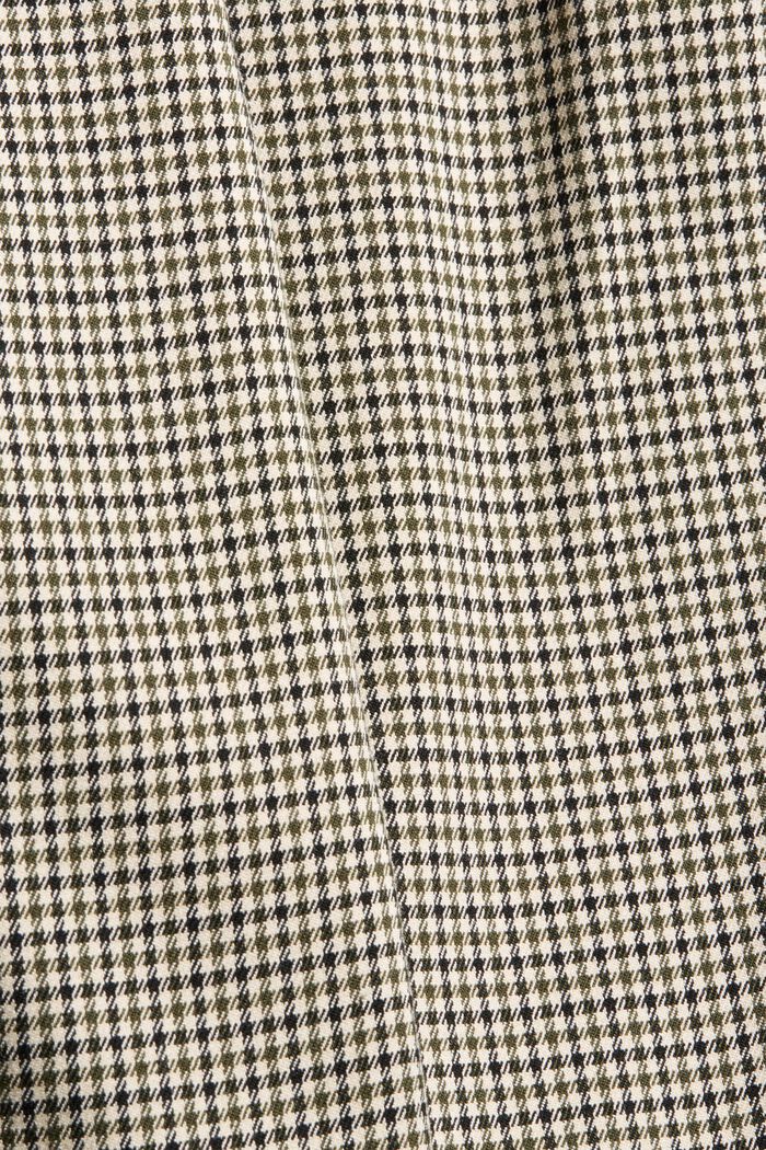 Pantalon à carreaux pied-de-poule et patte de boutonnage, DARK KHAKI, detail image number 4