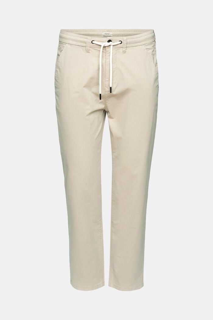 Pantalon à cordon coulissant élastique, BEIGE, detail image number 7
