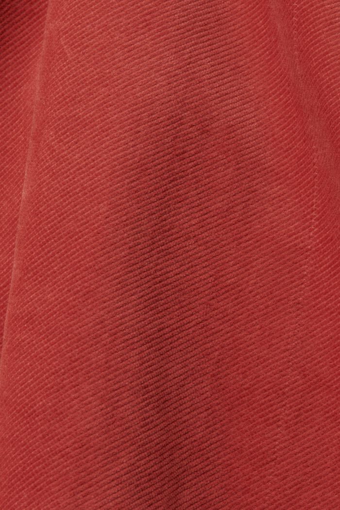 Jupe en velours côtelé de coton, TERRACOTTA, detail image number 6