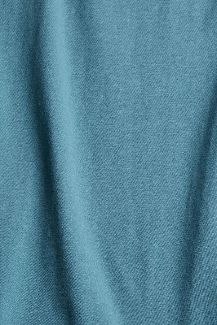 T-shirt en jersey doté d´un imprimé, 100 % coton bio, TURQUOISE, detail image number 5