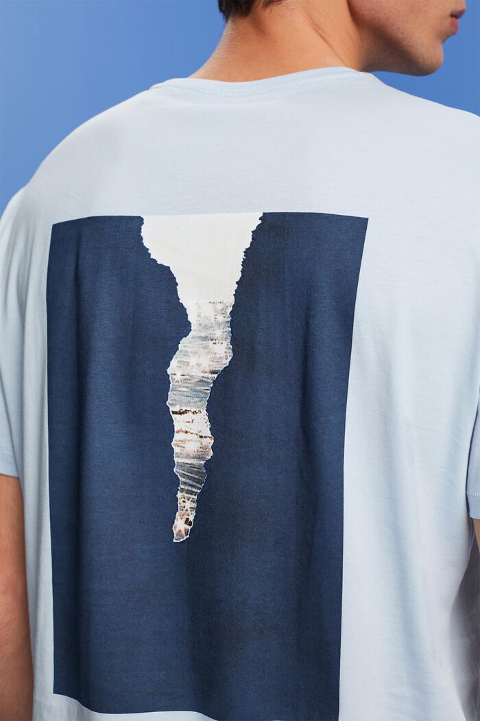 T-shirt en jersey à imprimé au dos, 100 % coton, PASTEL BLUE, detail image number 2
