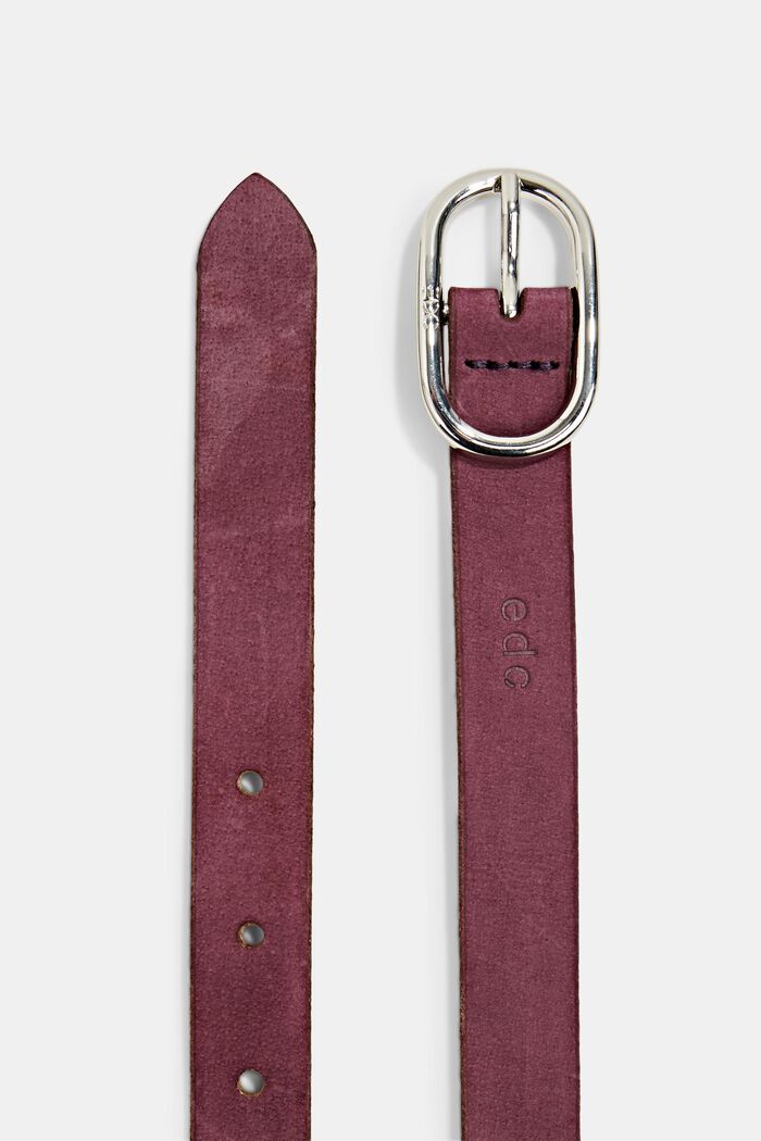 Belts leather, BORDEAUX RED, detail image number 1