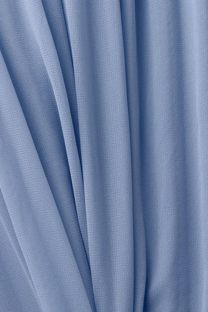 Mini-robe plissée en mousseline à col droit, BLUE LAVENDER, detail image number 5