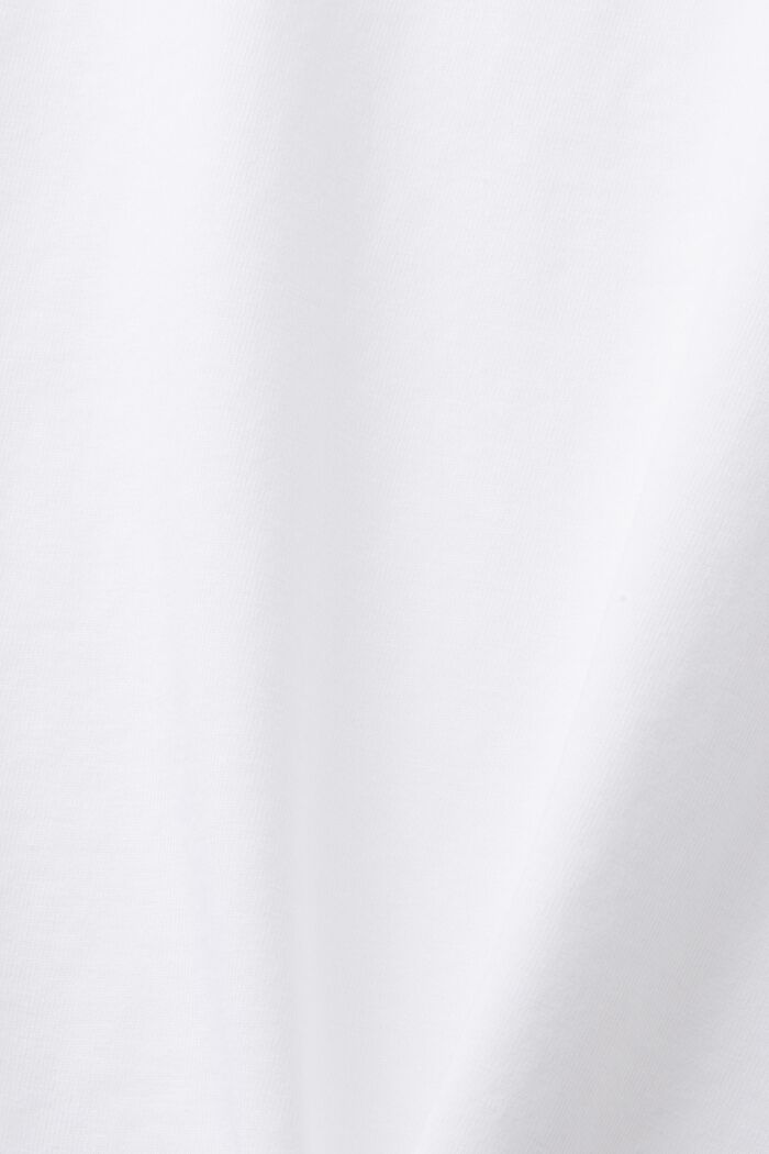 T-shirt à manches longues en jersey, 100 % coton, WHITE, detail image number 5