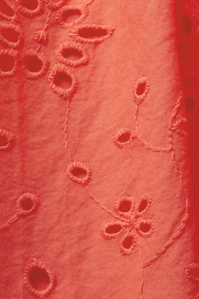 Robe en dentelle de coton, CORAL ORANGE, detail image number 5