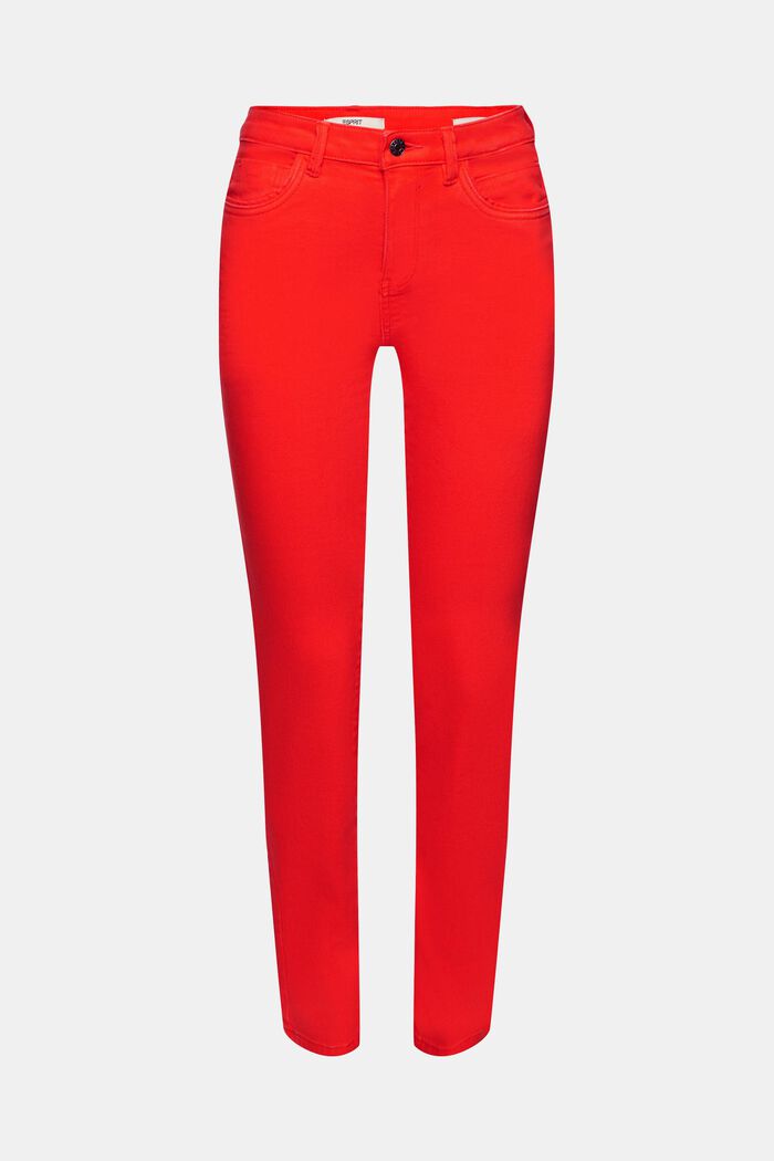 Jean stretch de coupe Slim Fit à taille mi-haute, RED, detail image number 7