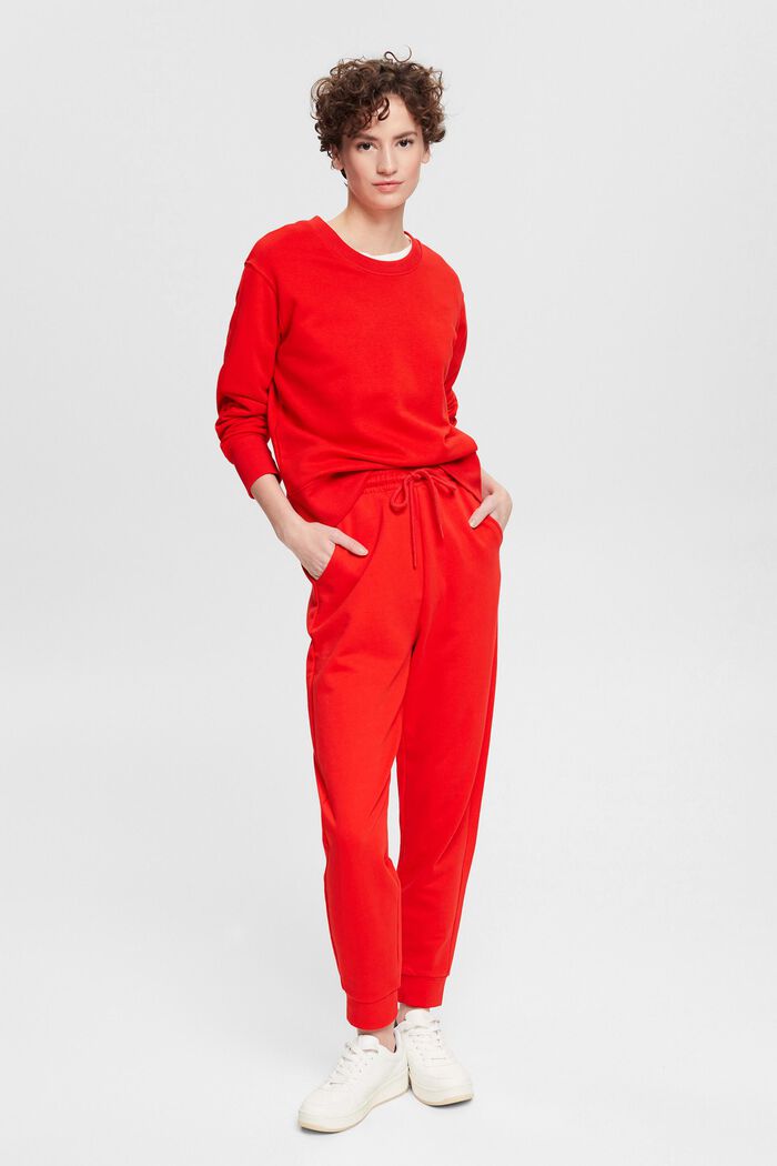 Pantalon de jogging, 100 % coton, ORANGE RED, detail image number 1