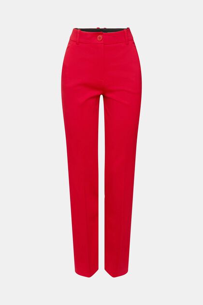 Pantalon stretch de coupe bootcut à taille haute, DARK RED, overview