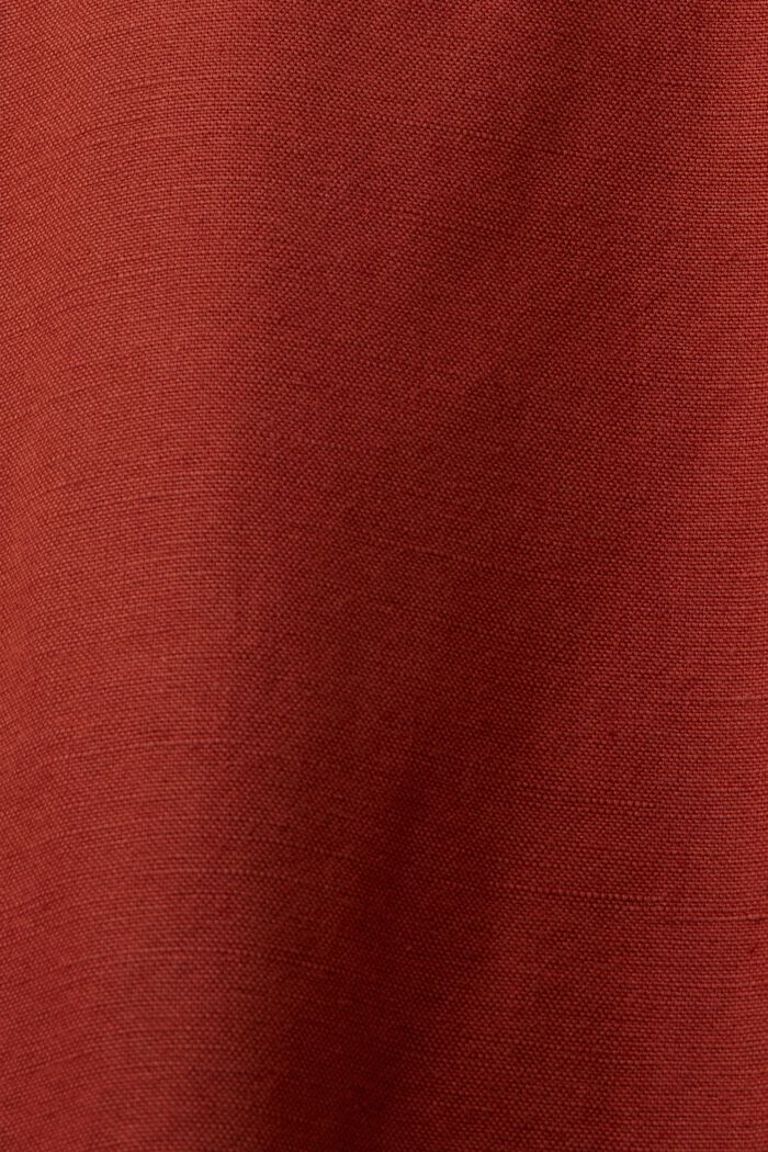 Veste de tailleur à boutonnage droit, lin mélangé, TERRACOTTA, detail image number 5