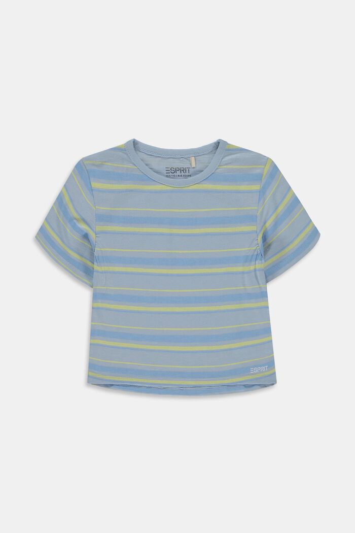 T-shirt au look rayé, 100 % coton, BLUE LAVENDER, overview