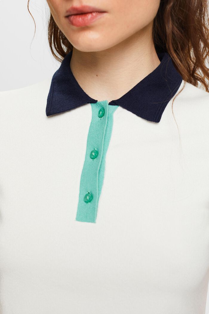 Polo à manches courtes, OFF WHITE, detail image number 3