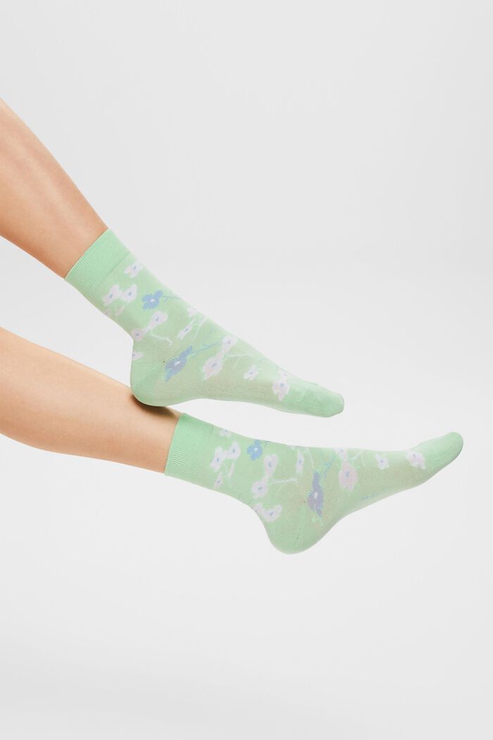 Lot de 2 paires de chaussettes épaisses à imprimé, GREEN / BLUE, detail image number 1