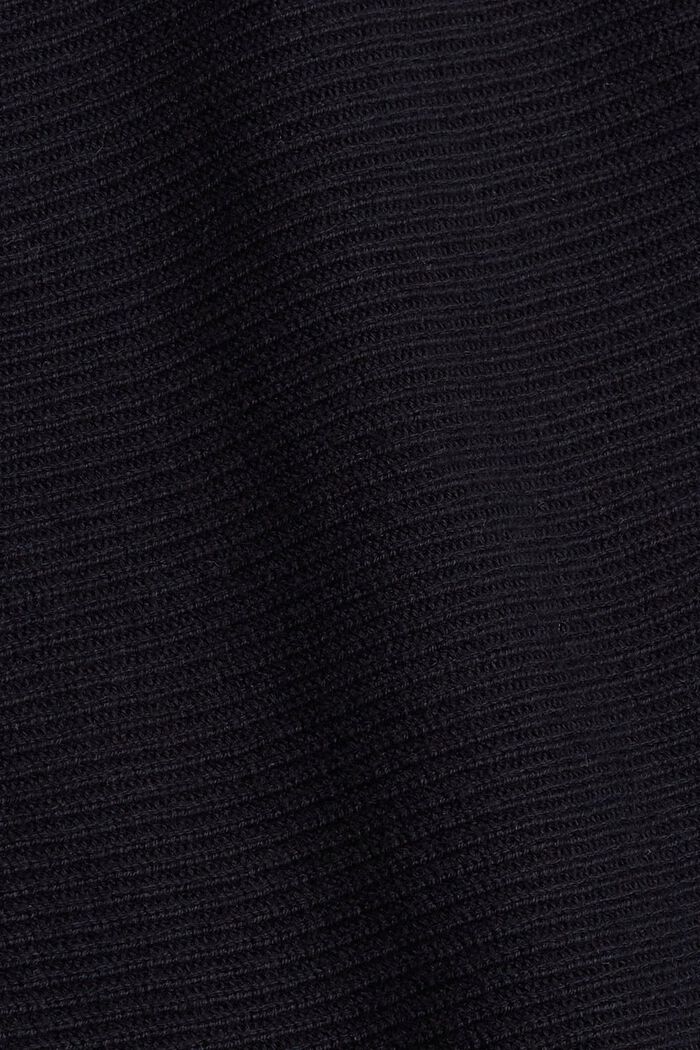 À teneur en laine et cachemire : le pull-over à manches chauve-souris, BLACK, detail image number 4
