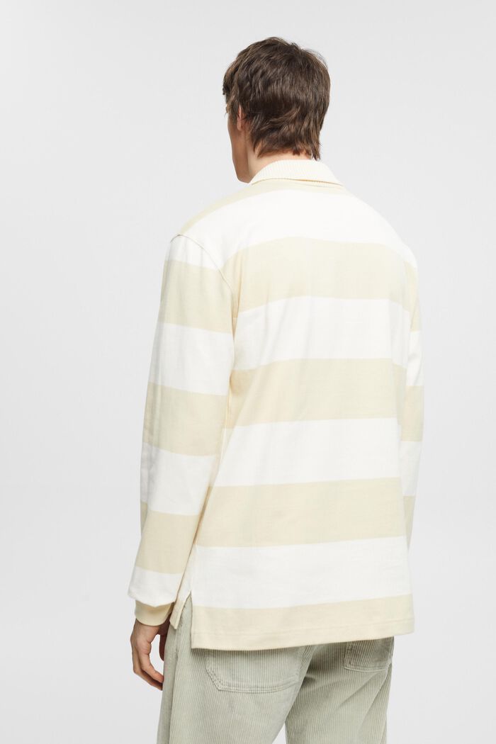 Polo de rugby rayé, OFF WHITE, detail image number 3