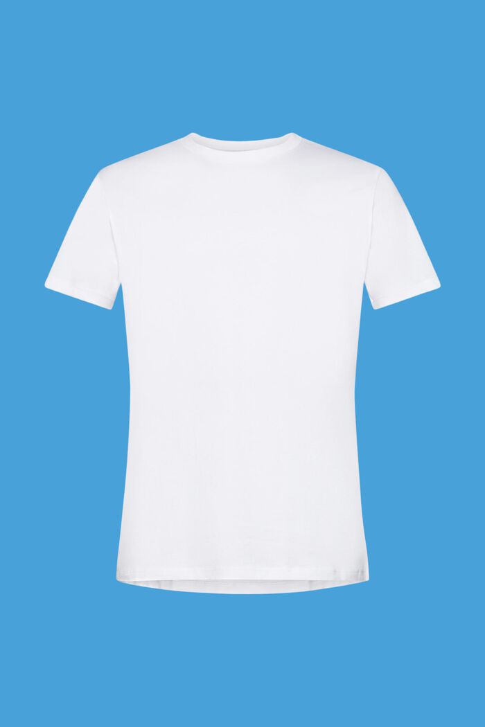 T-shirt en coton de coupe Slim Fit, WHITE, detail image number 6