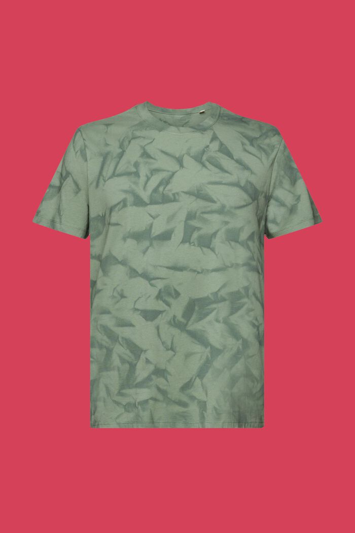 T-shirt à encolure ronde, 100 % coton, PALE KHAKI, detail image number 6