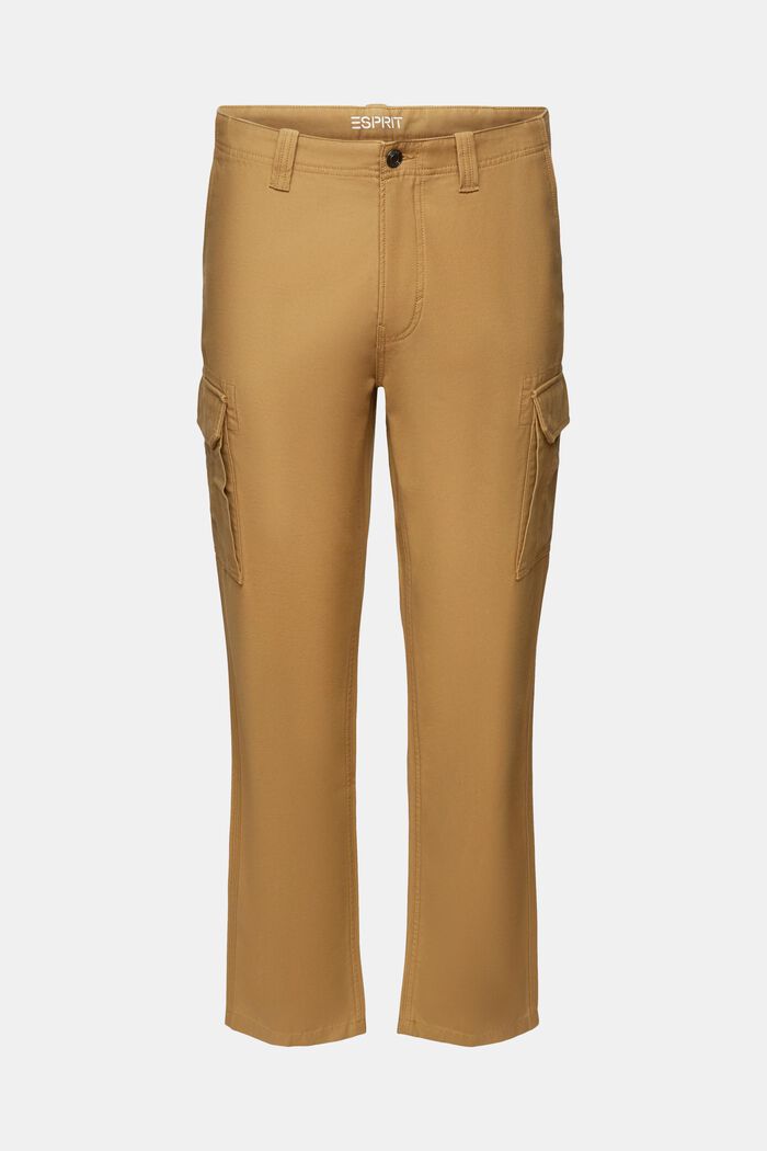 Pantalon cargo en coton, CAMEL, detail image number 7