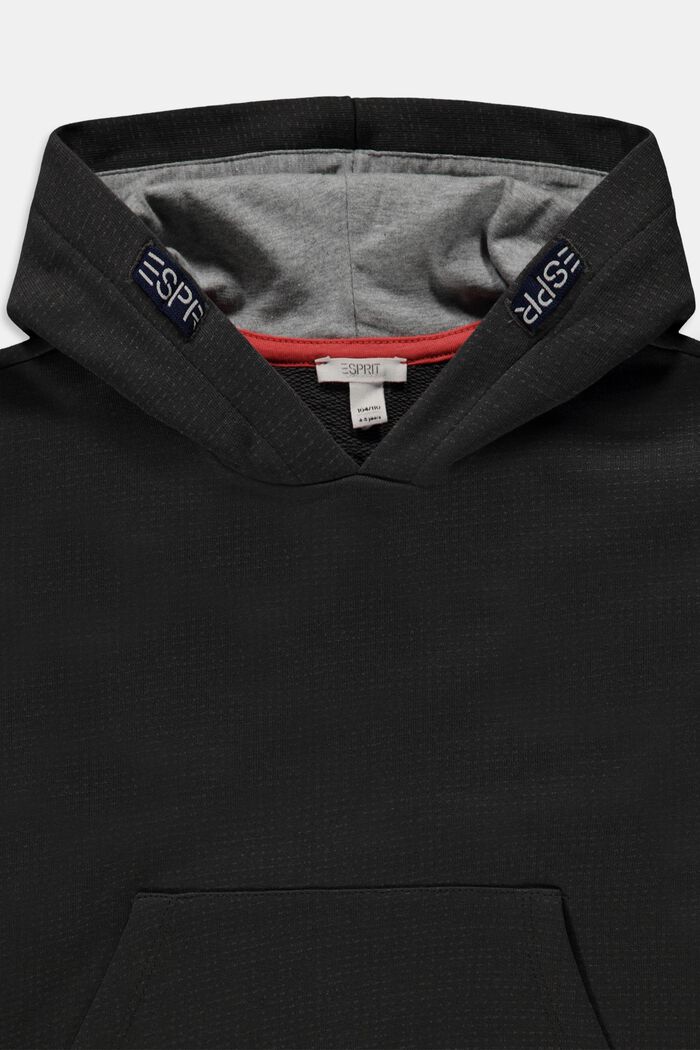 Sweat à capuche bicolore, 100 % coton, DARK GREY, detail image number 2
