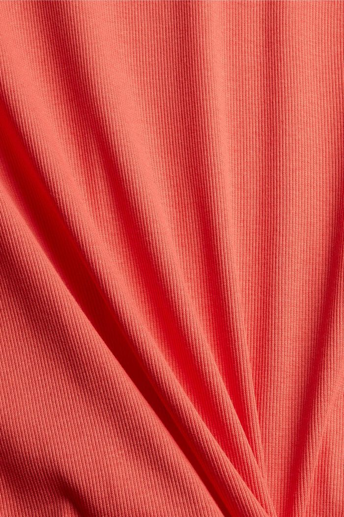 T-shirt CURVY à manches longues en coton biologique mélangé, CORAL, detail image number 1