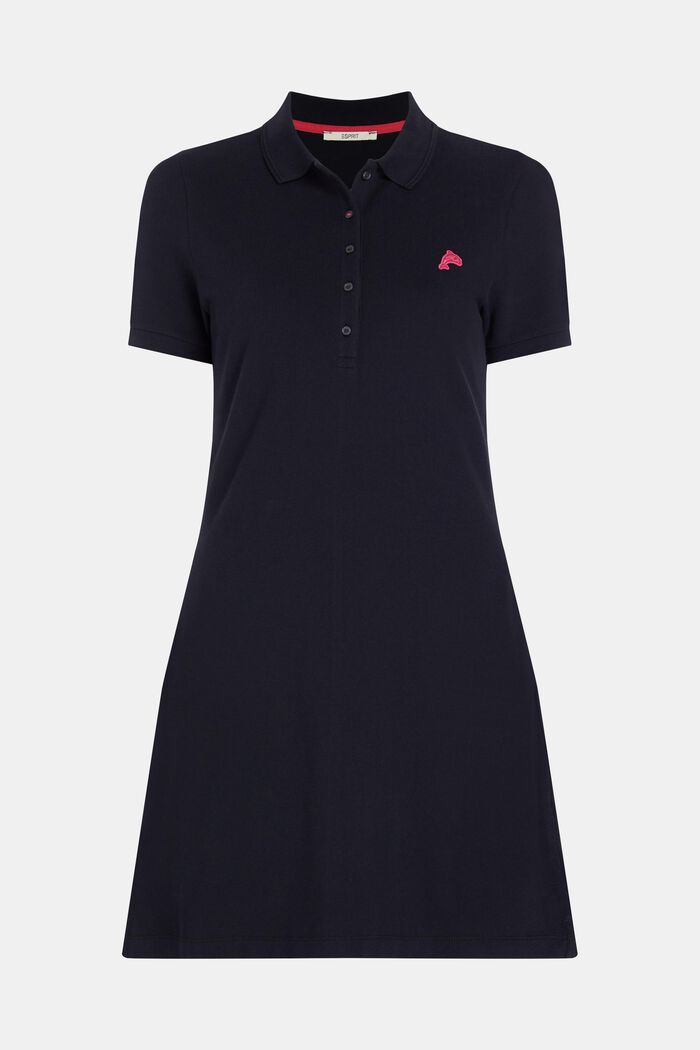 Robe polo classique Dolphin Tennis Club, BLACK, detail image number 4