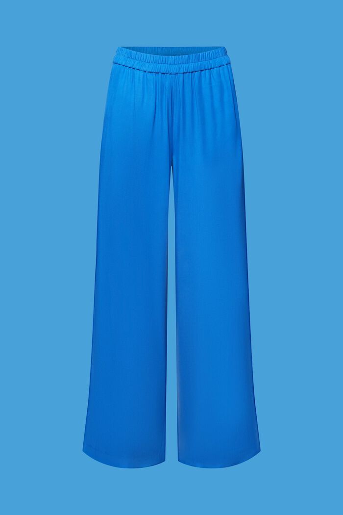 Pantalon à jambes larges, LENZING™ ECOVERO™, BRIGHT BLUE, detail image number 7
