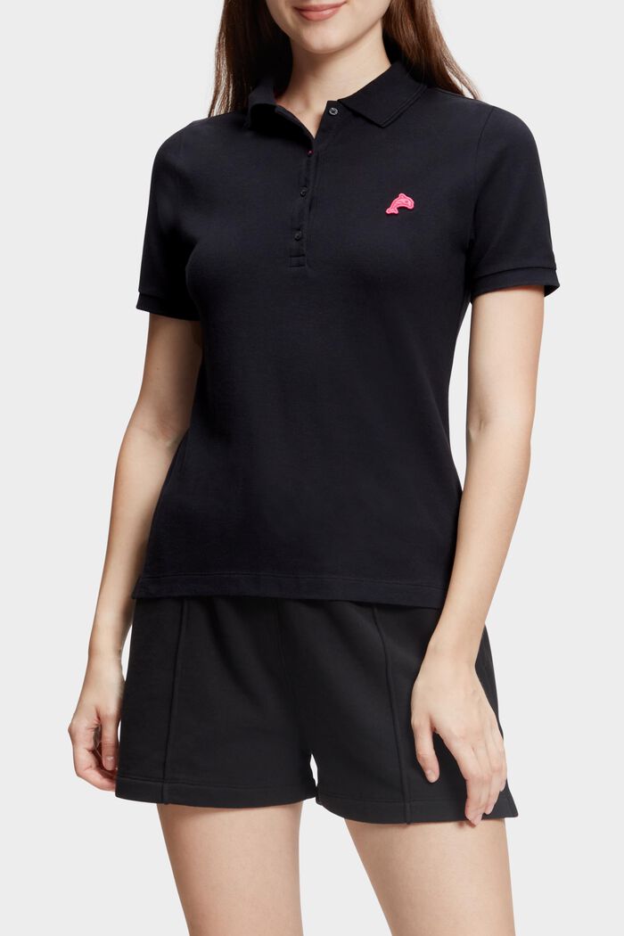 Polo classique Dolphin Tennis Club, BLACK, detail image number 0