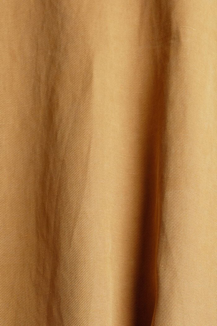 À teneur en lin : robe-chemisier à poches-poitrine, OLIVE, detail image number 4