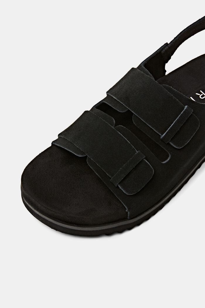 Sandales en cuir suédé, BLACK, detail image number 3