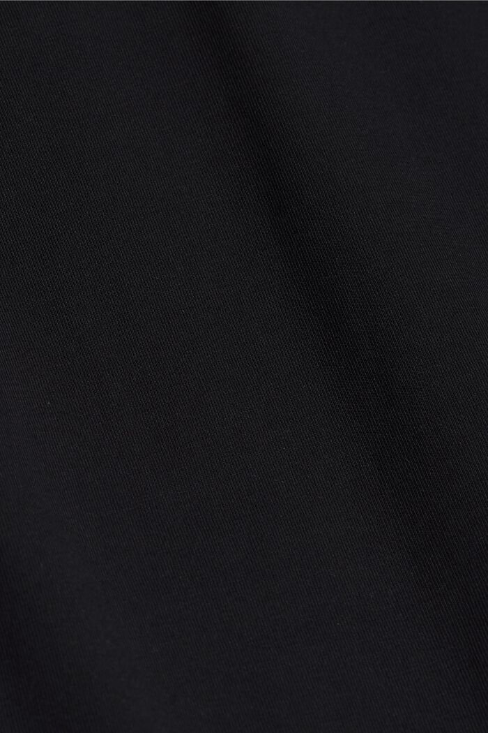 Jupe longueur midi en jersey, coton biologique, BLACK, detail image number 4