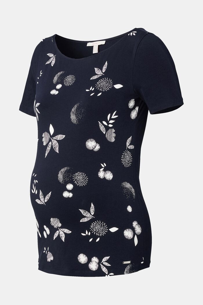 T-shirt orné d´un imprimé, coton biologique, NIGHT SKY BLUE, detail image number 4