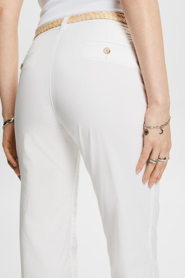Chino raccourci en coton biologique, OFF WHITE COLORWAY, detail image number 4
