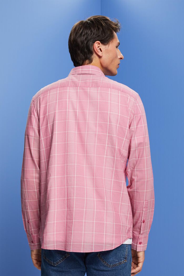 Chemise à carreaux légère, 100 % coton, DARK PINK, detail image number 3