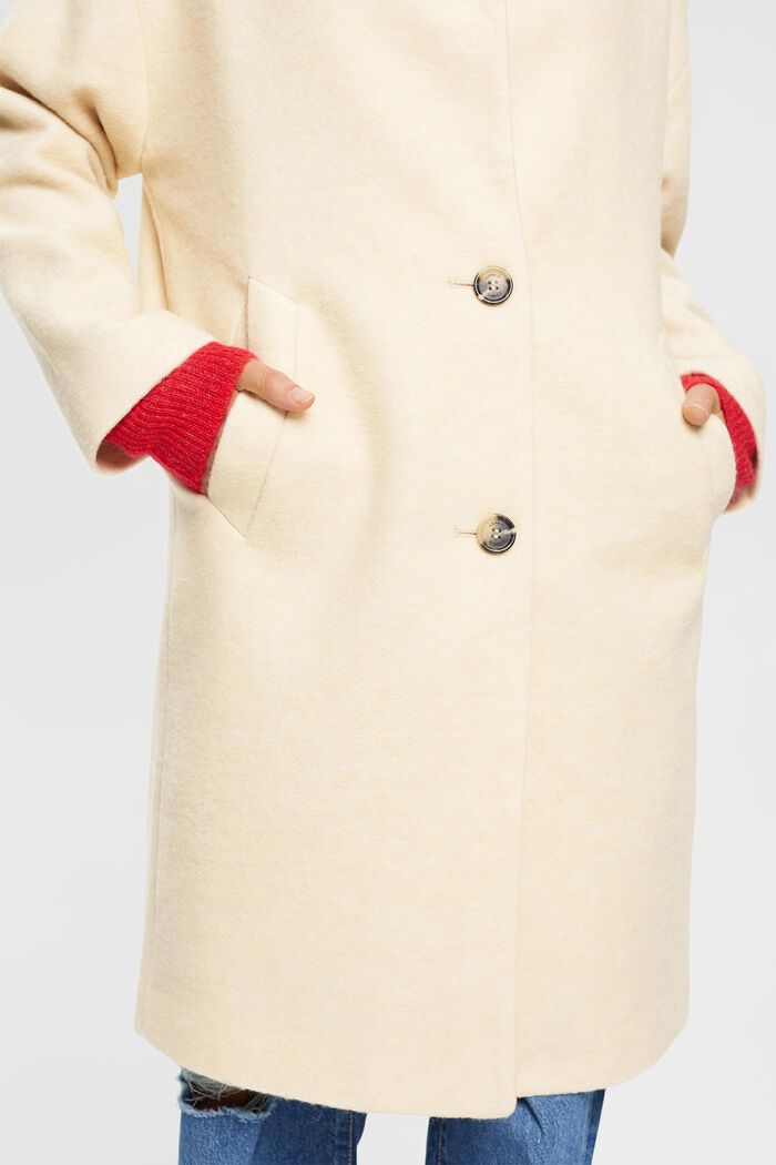 Manteau à teneur en laine, CREAM BEIGE, detail image number 2