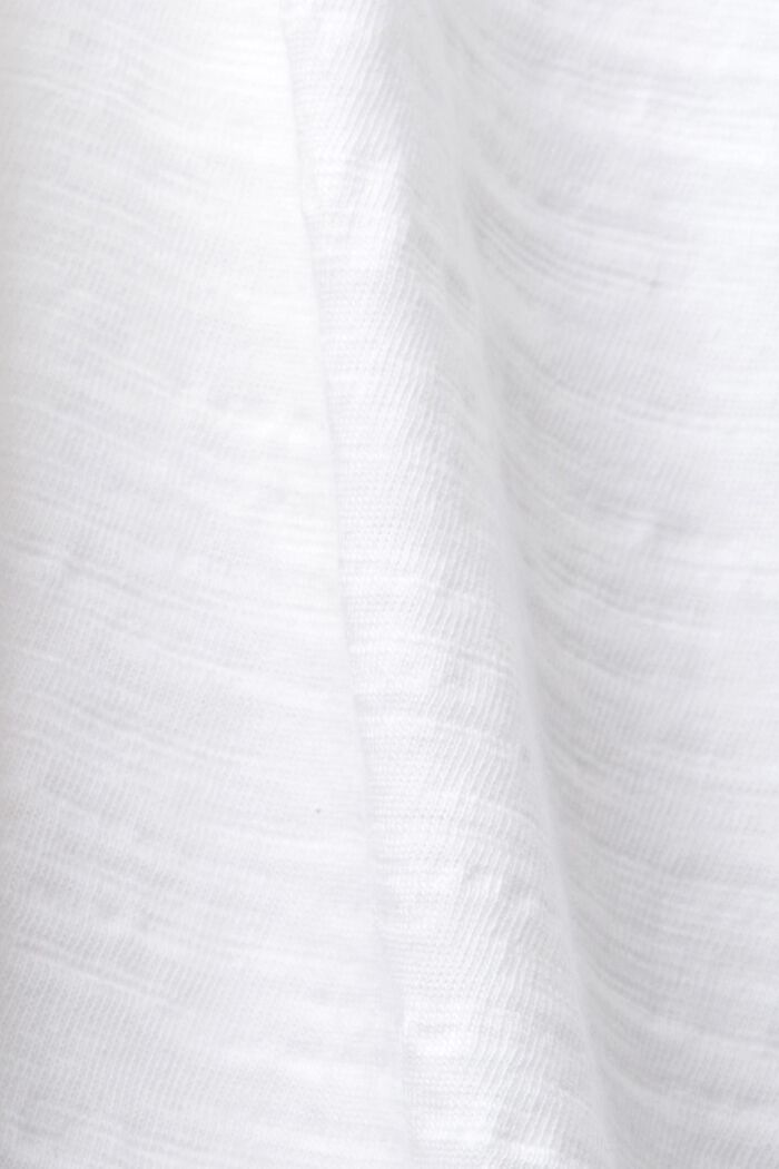 T-shirt en jersey à manches brodées, WHITE, detail image number 4