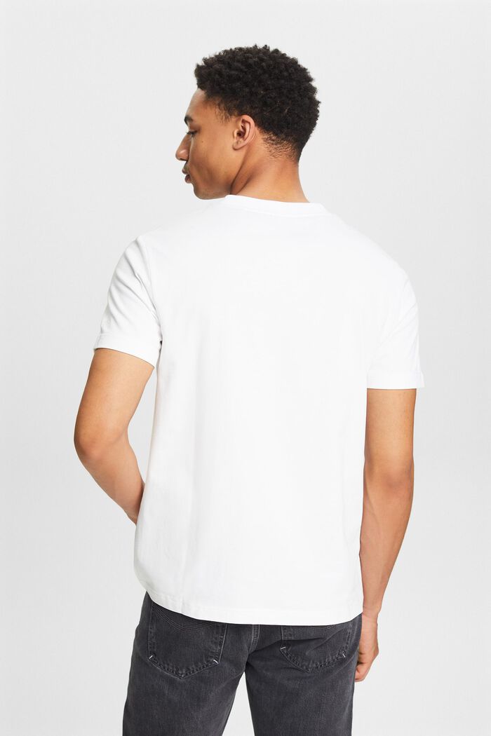 T-shirt unisexe en jersey de coton bio imprimé, WHITE, detail image number 2