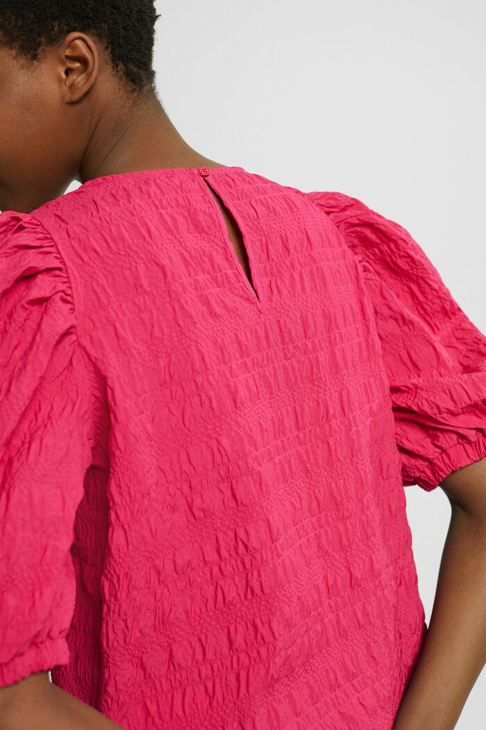 Blouse de style bouffant, PINK FUCHSIA, detail image number 2