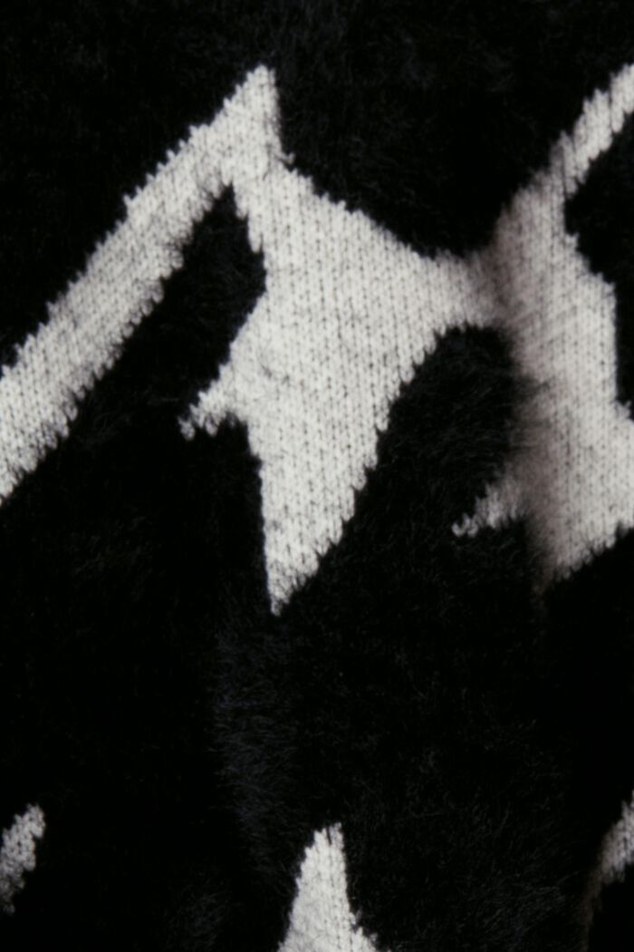 Cardigan à motif, en coton mélangé, BLACK, detail image number 6