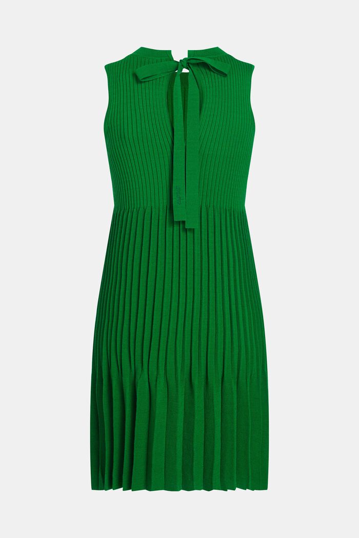 En matière recyclée : la robe-pull plissée, GREEN, detail image number 5
