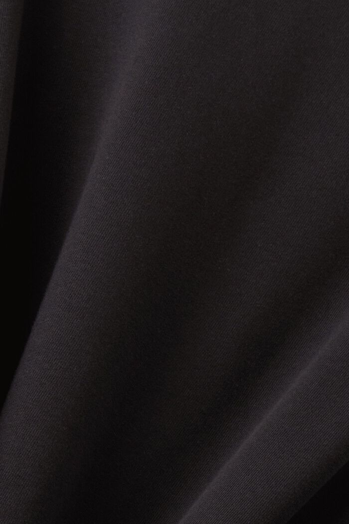 Mini-robe molletonnée à encolure en V, BLACK, detail image number 5