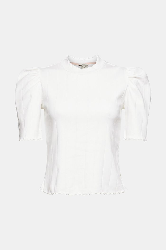 T-shirt à épaules froncées, OFF WHITE, detail image number 5